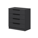 Chests of drawers - Chest of drawers Kale Anthracite Melamine 72x77x42 cm - Dimehouse