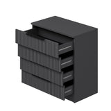 Chests of drawers - Chest of drawers Kale Anthracite Melamine 72x77x42 cm - Dimehouse