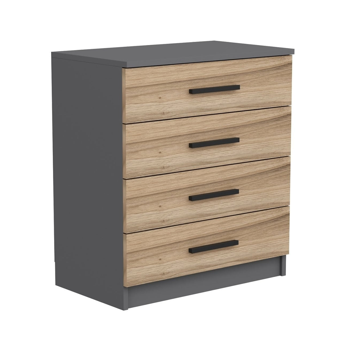 Chests of drawers - Chest of drawers Bare Walnut Melamine 70x42x79 cm - Dimehouse