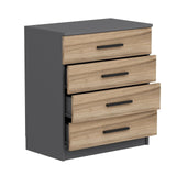 Chests of drawers - Chest of drawers Bare Walnut Melamine 70x42x79 cm - Dimehouse