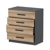 Chests of drawers - Chest of drawers Bare Walnut Melamine 70x42x79 cm - Dimehouse