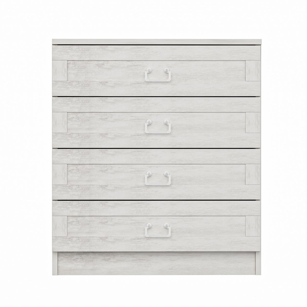 Chests of drawers - Chest of drawers Bare White Melamine 72x42x77 cm - Dimehouse