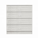 Chests of drawers - Chest of drawers Bare White Melamine 72x42x77 cm - Dimehouse