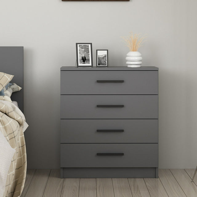 Chests of drawers - Chest of drawers Bare White Melamine 70x42x79 cm - Dimehouse