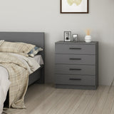 Chests of drawers - Chest of drawers Bare White Melamine 70x42x79 cm - Dimehouse