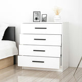 Chests of drawers - Chest of drawers Bare White Melamine 70x42x79 cm - Dimehouse