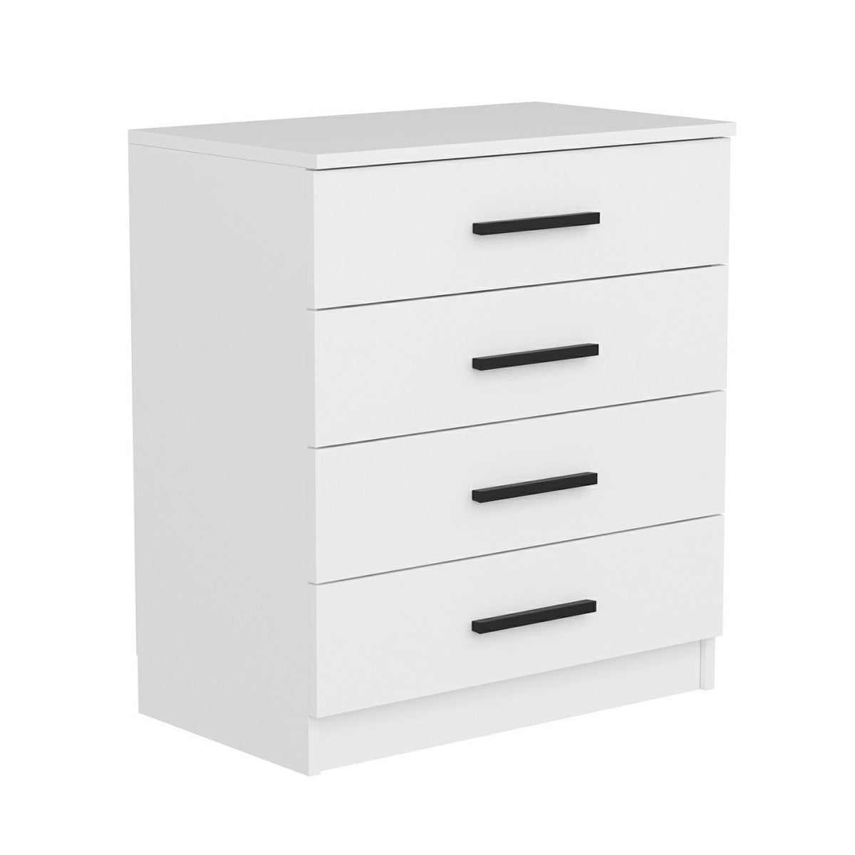 Chests of drawers - Chest of drawers Bare White Melamine 70x42x79 cm - Dimehouse