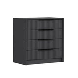 Chests of drawers - Chest of drawers Kale Luxury Anthracite Melamine 70x77x45 cm - Dimehouse
