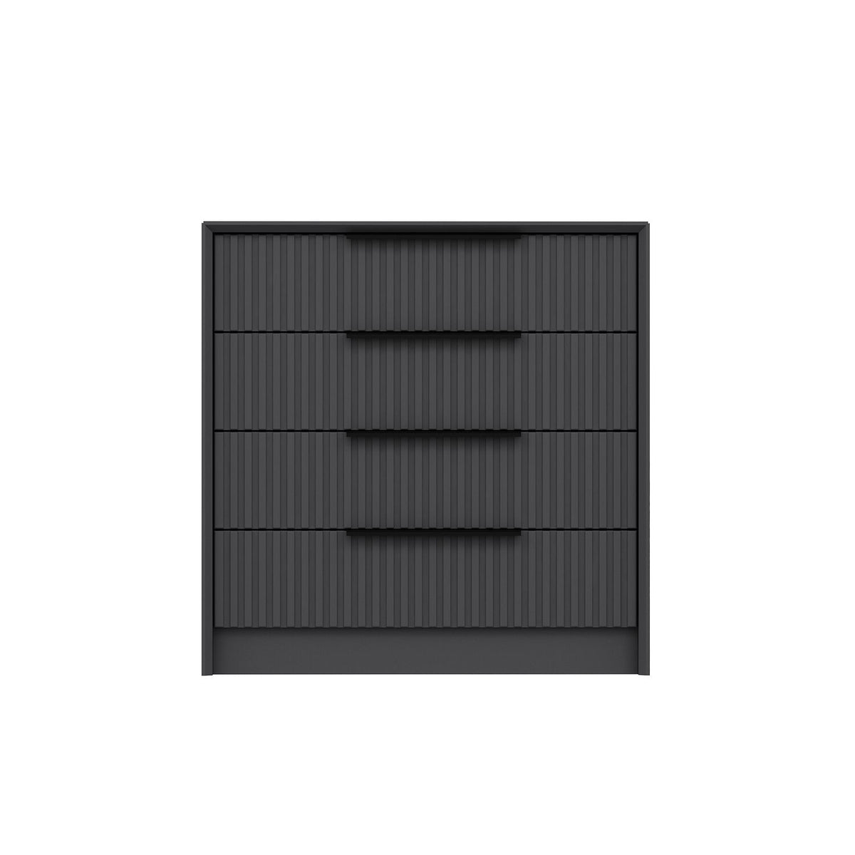 Chests of drawers - Chest of drawers Kale Luxury Anthracite Melamine 70x77x45 cm - Dimehouse