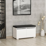 Shoe cabinets - Shoe cabinet Drago White Melamine 80x42x35 cm - Dimehouse