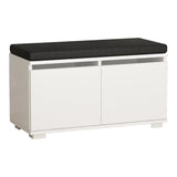 Shoe cabinets - Shoe cabinet Drago White Melamine 80x42x35 cm - Dimehouse