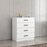 Chests of drawers - Chest of drawers Bare TV White Melamine 90x100x47 cm - Dimehouse