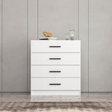 Chests of drawers - Chest of drawers Bare TV White Melamine 90x100x47 cm - Dimehouse