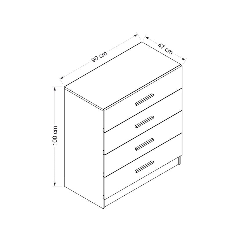 Chests of drawers - Chest of drawers Kale TV Anthracite Melamine 90x100x47 cm - Dimehouse