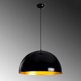 Hanging lamps - Hanging lamp Round Black Metal Allure - Dimehouse