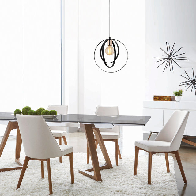 Hanging lamps - Hanging lamp 1 - light Black Metal Thorn - Dimehouse
