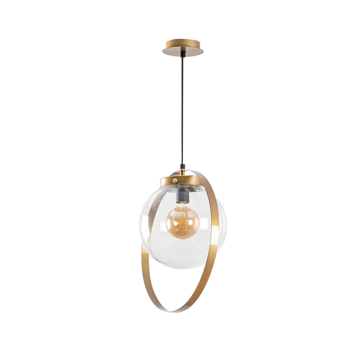 Hanging lamps - Hanging lamp Gold Glass Blazer - Dimehouse