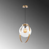Hanging lamps - Hanging lamp Gold Glass Blazer - Dimehouse