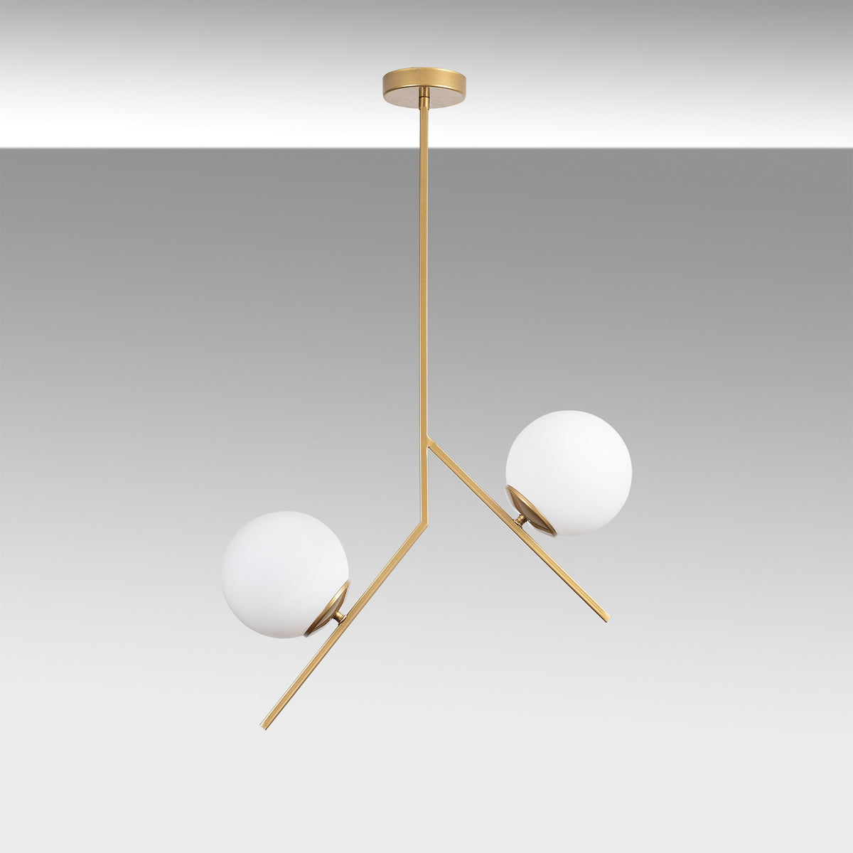 Hanging lamps - Hanging lamp 2 - lights Gold Glass Nimbus - Dimehouse