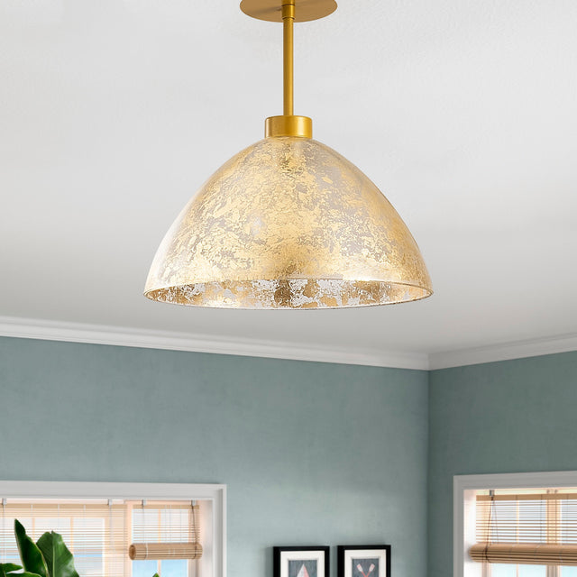 Hanging lamps - Hanging lamp Gold Glass Crest - Dimehouse