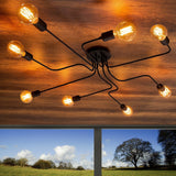 Hanging lamps - Hanging lamp 8 - lights L Black Metal Striker - Dimehouse