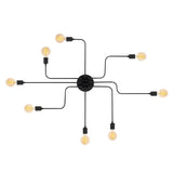 Hanging lamps - Hanging lamp 8 - lights L Black Metal Striker - Dimehouse