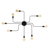 Hanging lamps - Hanging lamp 8 - lights L Black Metal Striker - Dimehouse