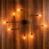 Hanging lamps - Hanging lamp 8 - lights L Black Metal Striker - Dimehouse