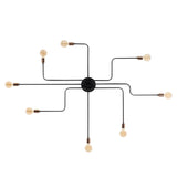 Hanging lamps - Hanging lamp 8 - lights XL Black Metal Striker - Dimehouse