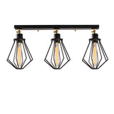 Hanging lamps - Hanging lamp 3 - lights Black Gold Metal Palisade - Dimehouse