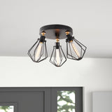 Hanging lamps - Ceiling lamp Round Black Gold Metal Palisade - Dimehouse