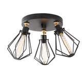 Hanging lamps - Ceiling lamp Round Black Gold Metal Palisade - Dimehouse