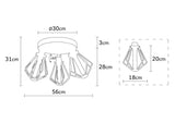 Hanging lamps - Ceiling lamp Round Black Gold Metal Palisade - Dimehouse