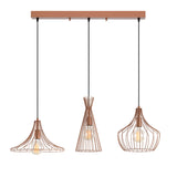 Hanging lamps - Hanging lamp 3 - lights Copper-colored Metal Evermere - Dimehouse