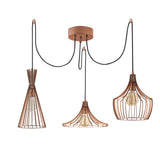 Hanging lamps - Hanging lamp Copper-colored 3 - lights Metal Evermere - Dimehouse