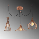 Hanging lamps - Hanging lamp Copper-colored 3 - lights Metal Evermere - Dimehouse