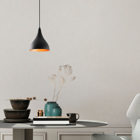 Hanging lamps - Hanging lamp 1 - light Black Drop Metal Allure - Dimehouse