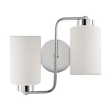 Wall lamps - 2 - lights Wall lamp Silver Glass Oasis - Dimehouse