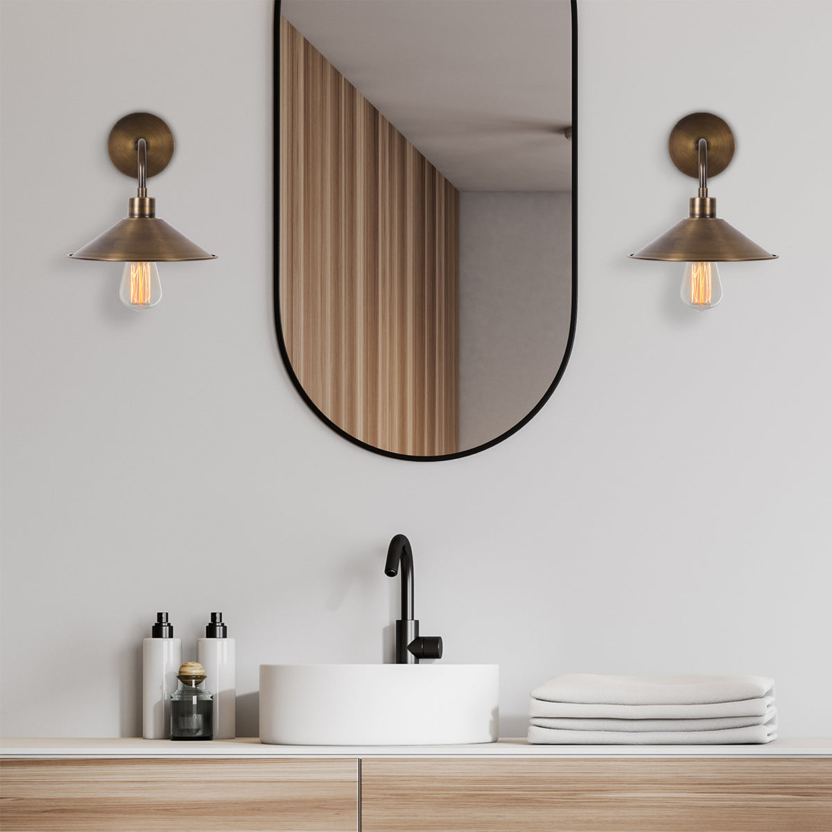 Wall lamps - Wall lamp Bronze-colored Metal Allure - Dimehouse