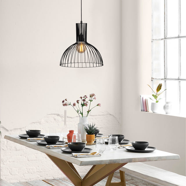 Hanging lamps - Hanging lamp 1 - light Black Metal Quartz - Dimehouse