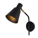 Wall lamps - Wall lamp Black Gold Metal Crimson - Dimehouse