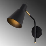 Wall lamps - Wall lamp Black Gold Metal Crimson - Dimehouse