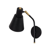 Wall lamps - Wall lamp Black Gold Metal Crimson - Dimehouse