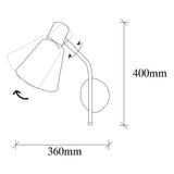Wall lamps - Wall lamp Black Gold Metal Crimson - Dimehouse