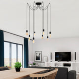 Hanging lamps - Hanging lamp 8 - lights Black Metal Maris - Dimehouse