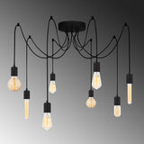 Hanging lamps - Hanging lamp 8 - lights Black Metal Maris - Dimehouse