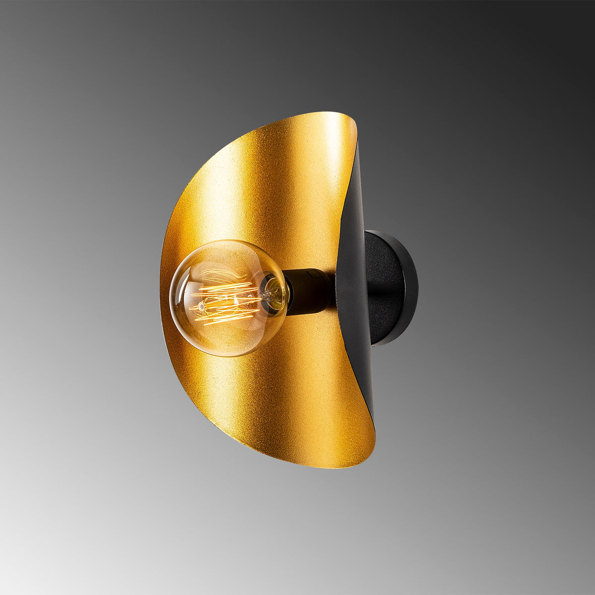 Wall lamps - Wall lamp Black Gold Metal Echelon - Dimehouse