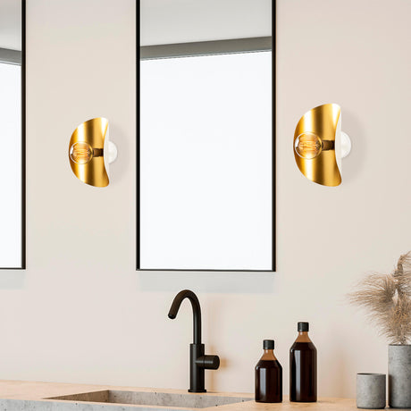 Wall lamps - Wall lamp Gold Metal Echelon - Dimehouse