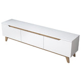 TV Furniture - TV Furniture Osiris White Light Walnut Melamine 180x48.6x35 cm - Dimehouse