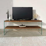 TV Furniture - TV Furniture Coral Walnut Pine Wood 120x45x35 cm - Dimehouse